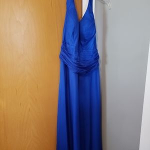 Blue handmade long dress